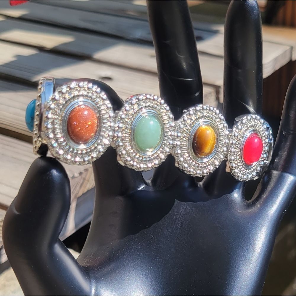 Multi Gemstone Bracelet 7.25 inch